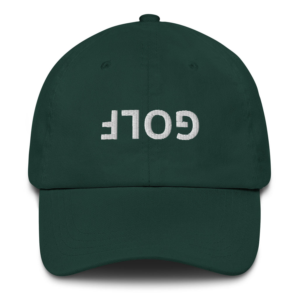 Upside Down Golf Dad Hat — Adjustable Cotton Golf Cap